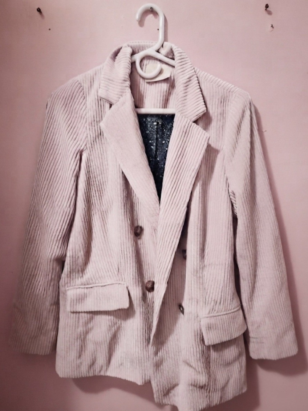 Judith March Light Pink Corduroy Blazer Jacket Women's Size Small NWOT